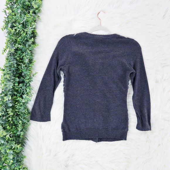 Yellow Bird Anthro Winter Waves Scalloped Cardigan - Picture 5 of 9